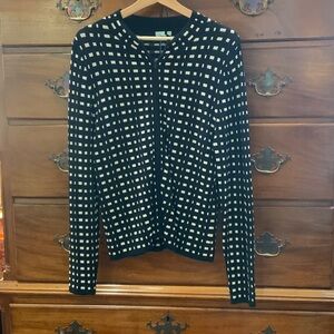 Black and White Grid Cardigan